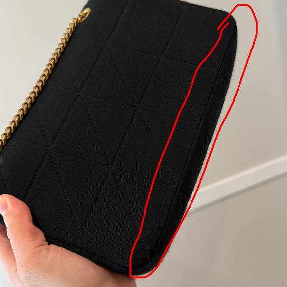 Yves Saint Laurent Jamie Jersey Black Quilted Shoulder Bag with Gold Chain - Picture 17 of 17